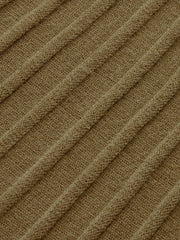 Flared Hem Knit Midi Skirt