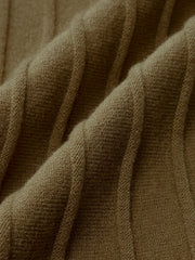 Flared Hem Knit Midi Skirt