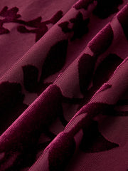 Floral Jacquard Mesh Maxi Skirt