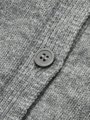 Lace Hem Collared Knit Cardigan