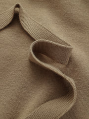 Cut-Out Shoulder Tie-Back Sweater