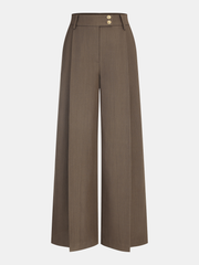 High-Waist Pleated Wide-Leg Pants