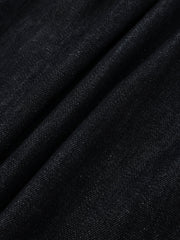 High-Waist Denim Extra Long Wide-Leg Pants