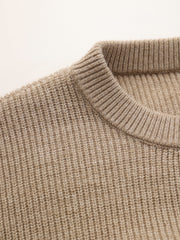 Asymmetric Cut-Out Shoulder Sweater