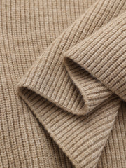 Asymmetric Cut-Out Shoulder Sweater