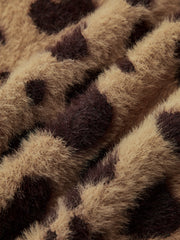 Leopard Print Fuzzy Knit Cardigan