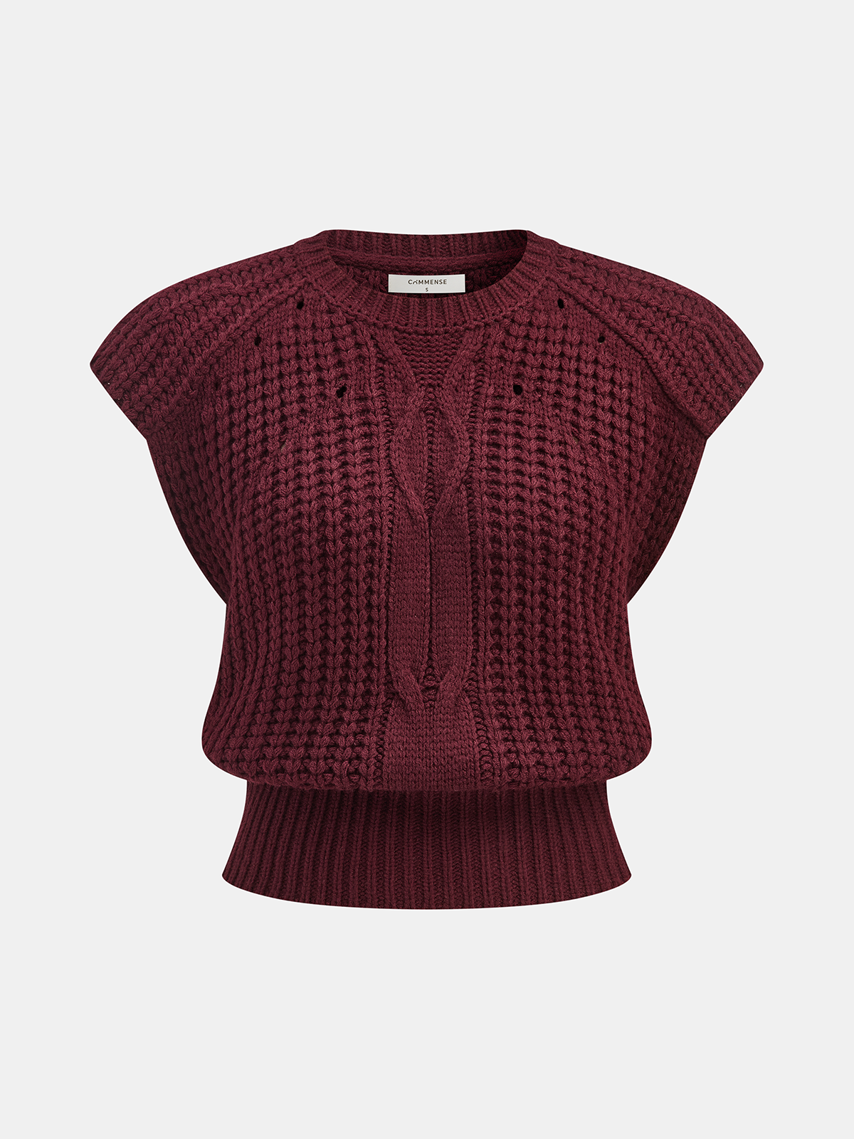 Sleeveless Cable Knit Vest