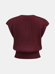 Sleeveless Cable Knit Vest