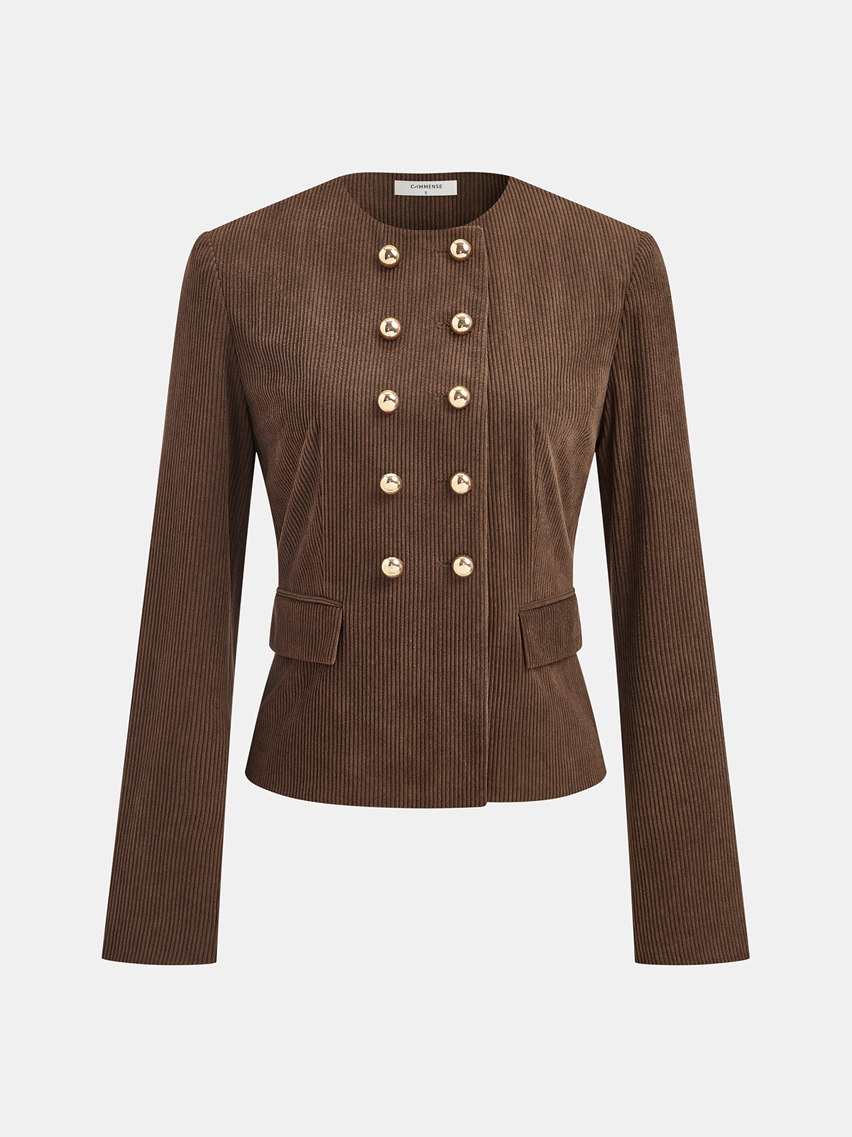 Double-Breasted Corduroy Blazer