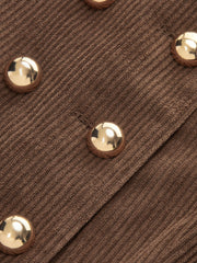 Double-Breasted Corduroy Blazer