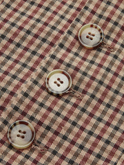 Asymmetric Neckline Plaid Jacket