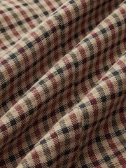 Asymmetric Neckline Plaid Jacket