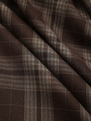 Plaid Wide-Leg Pants with Back Elastic Waist