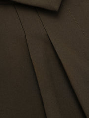 Fold-Over Waistband Straight-Leg Pants