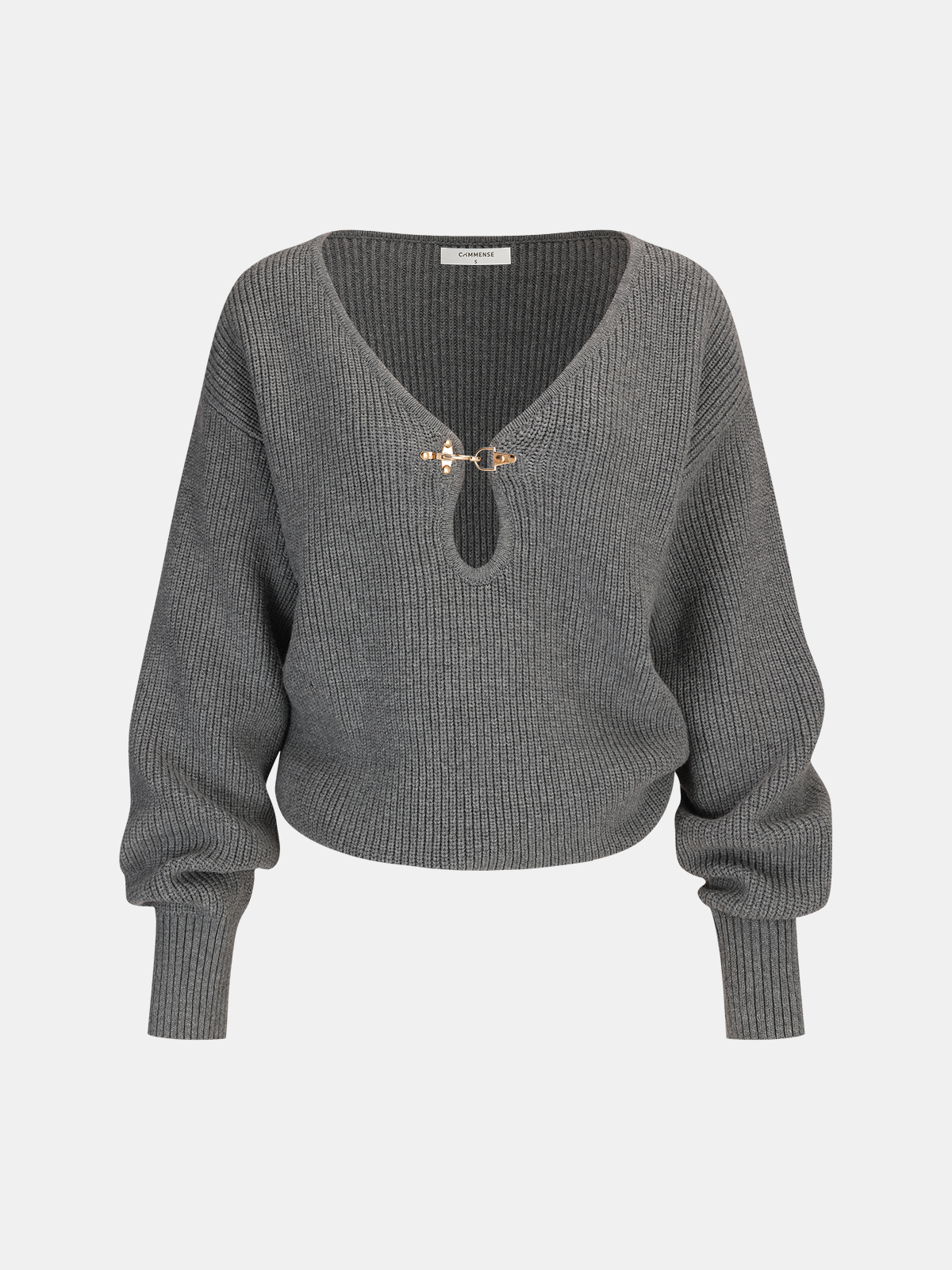 Metal Detail Knit Sweater