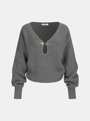 Metal Detail Knit Sweater