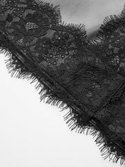 Lace Trim Faux Leather Mini Skirt