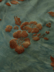 Floral Jacquard Ruched Maxi Skirt