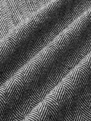 Belted Herringbone Wide-Leg Pants