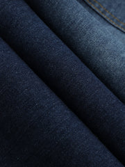 Mid-Waist Denim Curved-Leg Jeans