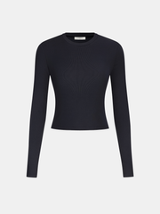 Ribbed Knit Top and Drawstring Pants Set