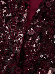 Collared Long Sleeve Sequin Bodysuit