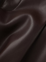 Faux Leather Wide-Leg Pants