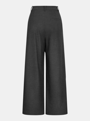 Asymmetric Mid-Waist Wide-Leg Pants