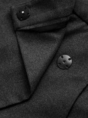 Asymmetric Mid-Waist Wide-Leg Pants