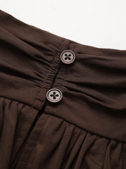 Mock Neck Ruched Modal Long-Sleeve Top