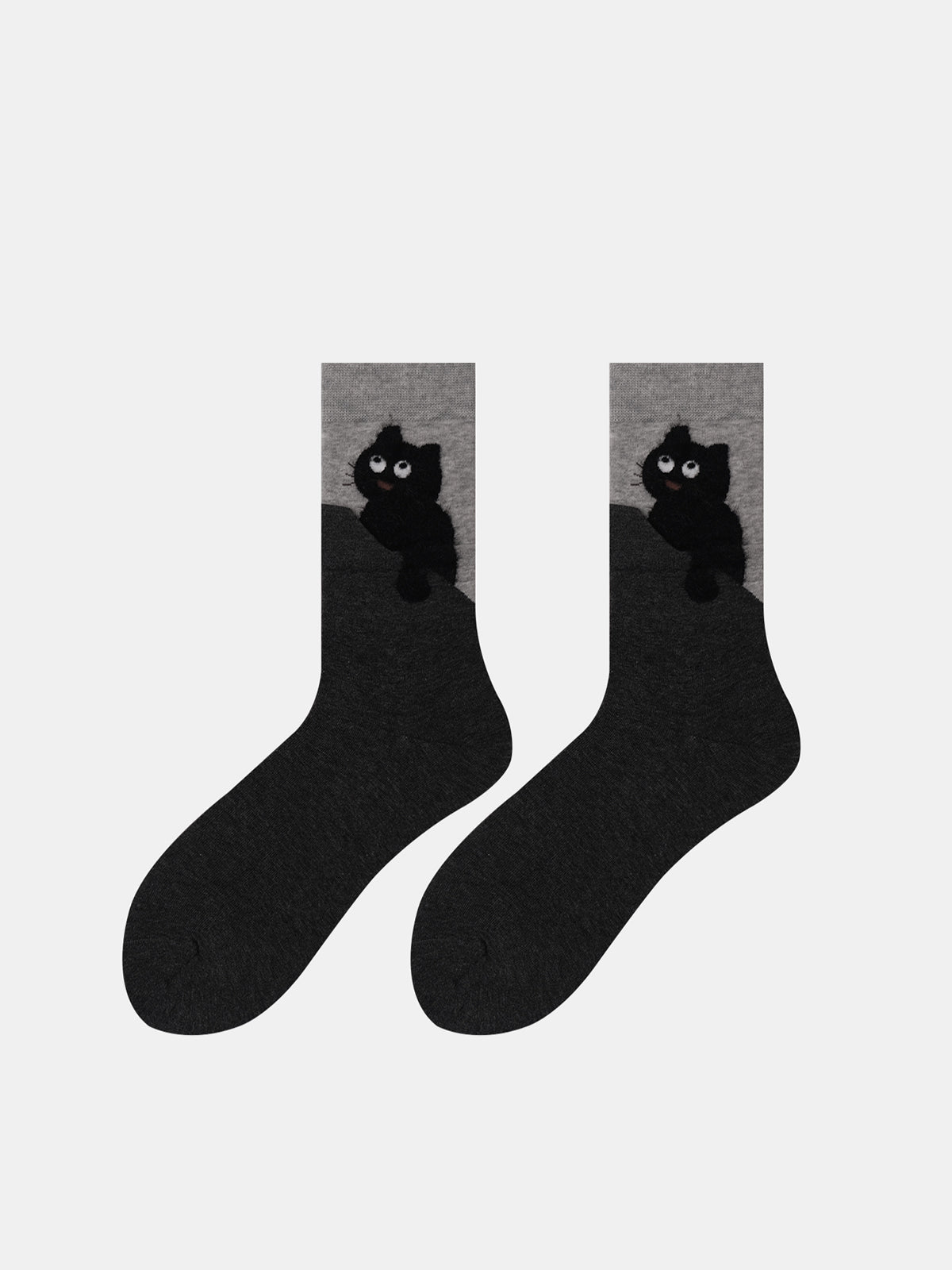 Cat Graphic Detail Mid-Calf Socks