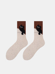 Cat Graphic Detail Mid-Calf Socks