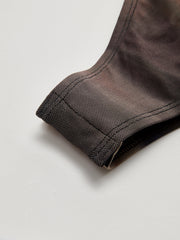 Mock Neck Abstract Print Mesh Bodysuit