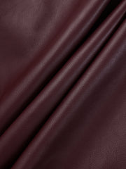 Lapel Faux Leather Belted Jacket