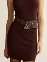 PU Leather Studded Belt