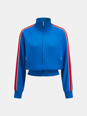 Side Striped Zip-Front  Track Jacket