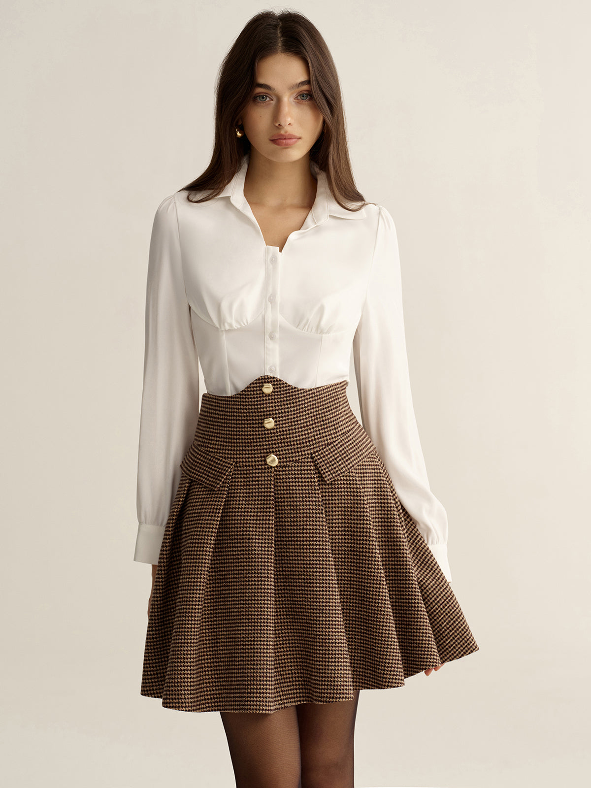 Corset Style Button-Up Shirt