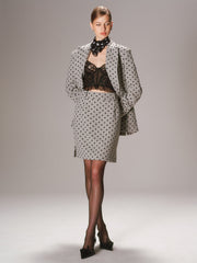 Polka Dot A-Line Mini Skirt