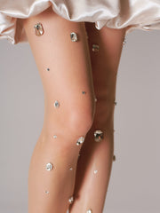 Rhinestone Sheer Tights