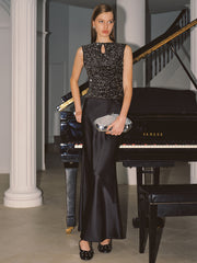 Sequin Keyhole Tank Top