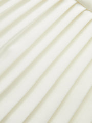 Pleated Hem Mock Neck Mini Dress