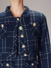 Tweed Short Jacket and Mini Dress Set