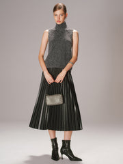 Crystal Embellished Wool-Blend Sweater Vest