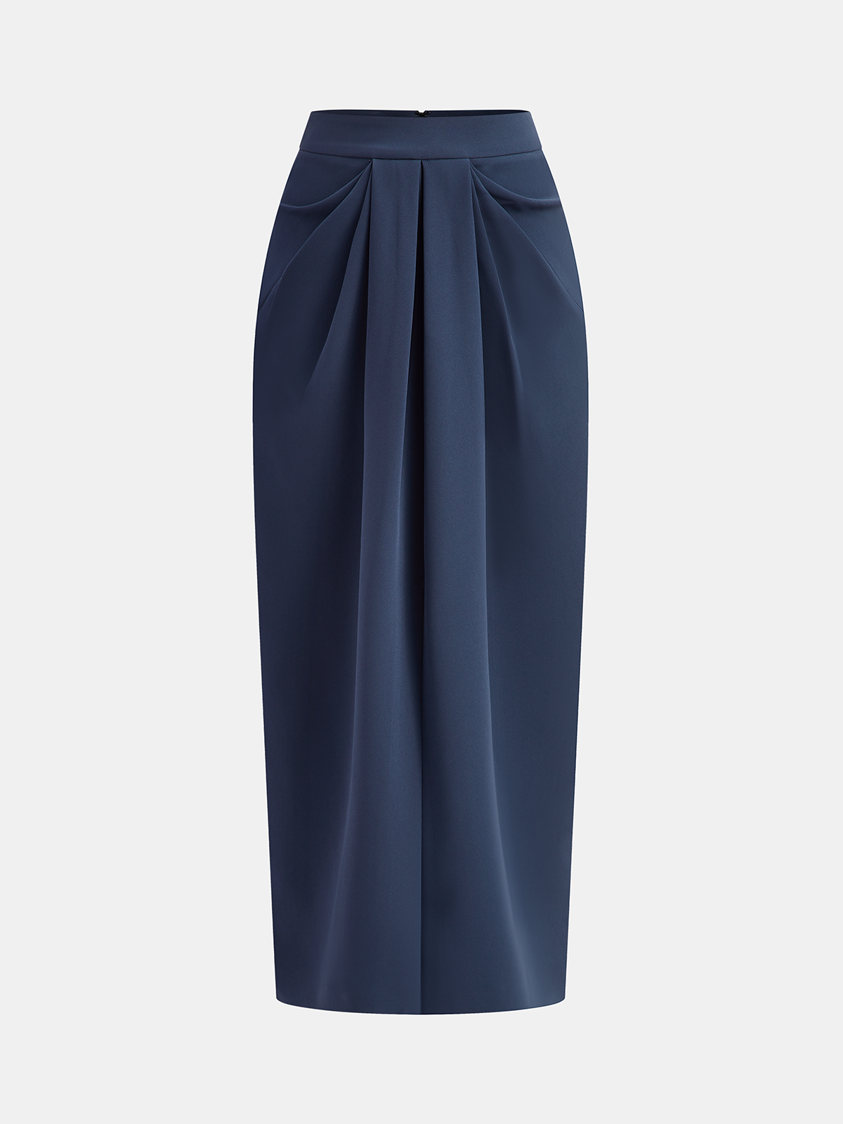 Pleated Detail Mid-Waist Maxi Skirt