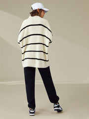 Oversized Ribbed Mockneck Sweater